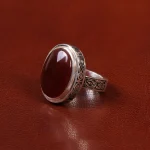 انگشتر عقیق مردانه کد 30607