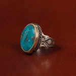 انگشتر فیروزه شجری مردانه کد 30615