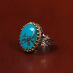 انگشتر فیروزه شجری مردانه کد 30617