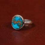 انگشتر فیروزه شجری مردانه کد 30638