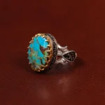 انگشتر فیروزه شجری مردانه کد 30645