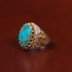 انگشتر فیروزه شجری مردانه کد 30650
