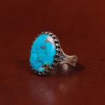 انگشتر فیروزه شجری مردانه کد 30664