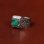 انگشتر زمرد مردانه کد 30753