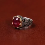 انگشتر یاقوت سرخ مردانه کد 30762