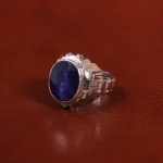 انگشتر یاقوت کبود مردانه کد 30900
