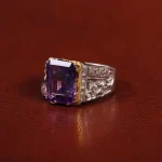 انگشتر آمیتیست مردانه کد 30923