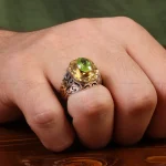 انگشتر زبرجد مردانه کد 30436