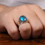 انگشتر فیروزه شجری مردانه کد 30531