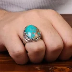 انگشتر فیروزه شجری مردانه کد 30542