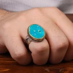 انگشتر فیروزه شجری مردانه کد 30543
