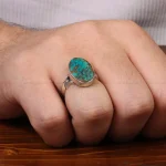 انگشتر فیروزه شجری مردانه کد 30576