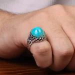 انگشتر فیروزه شجری مردانه کد 30601