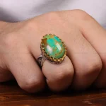 انگشتر فیروزه شجری مردانه کد 30632
