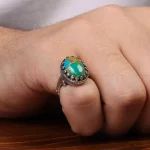انگشتر فیروزه شجری مردانه کد 30644