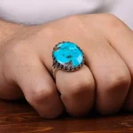 انگشتر فیروزه شجری مردانه کد 30664