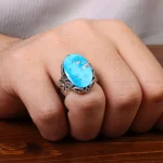 انگشتر فیروزه شجری مردانه کد 30676