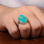 انگشتر فیروزه شجری مردانه کد 30730