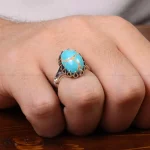 انگشتر فیروزه شجری مردانه کد 30738