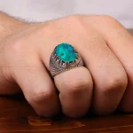 انگشتر فیروزه شجری مردانه کد 30744