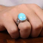 انگشتر فیروزه شجری مردانه کد 30745