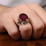 انگشتر یاقوت سرخ مردانه کد 30760