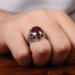 انگشتر یاقوت سرخ مردانه کد 30761