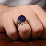 انگشتر یاقوت کبود مردانه کد 30764