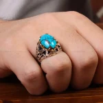 انگشتر فیروزه شجری مردانه کد 30773