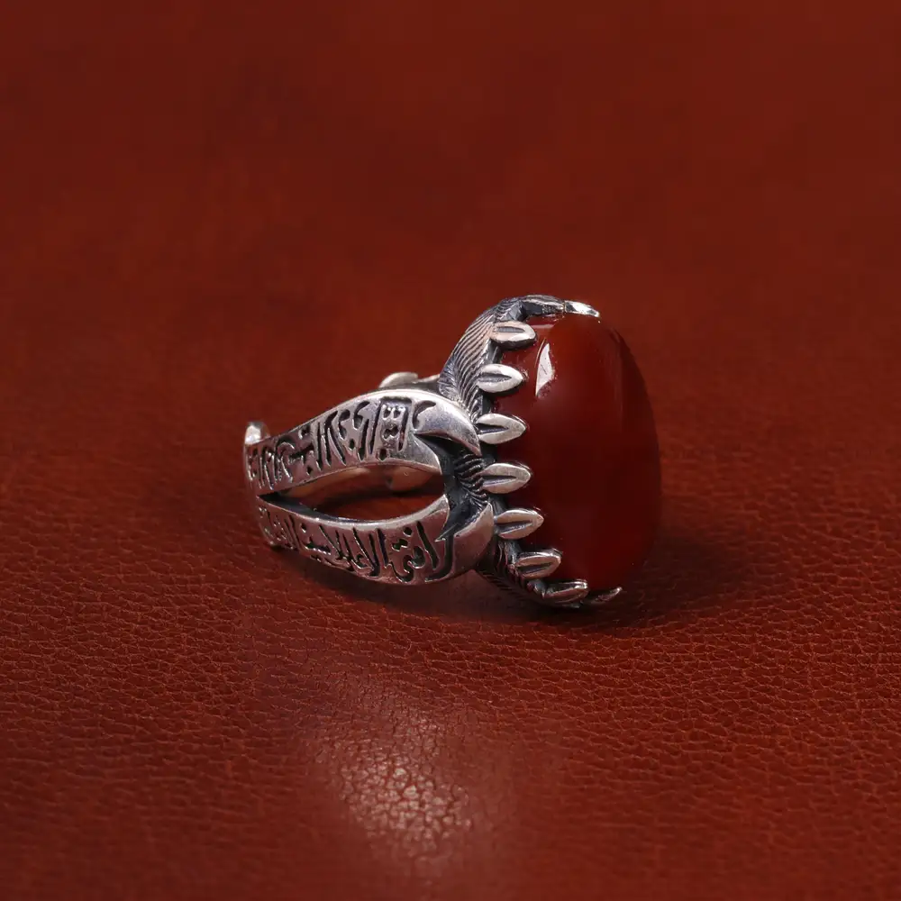 انگشتر عقیق مردانه کد 31026