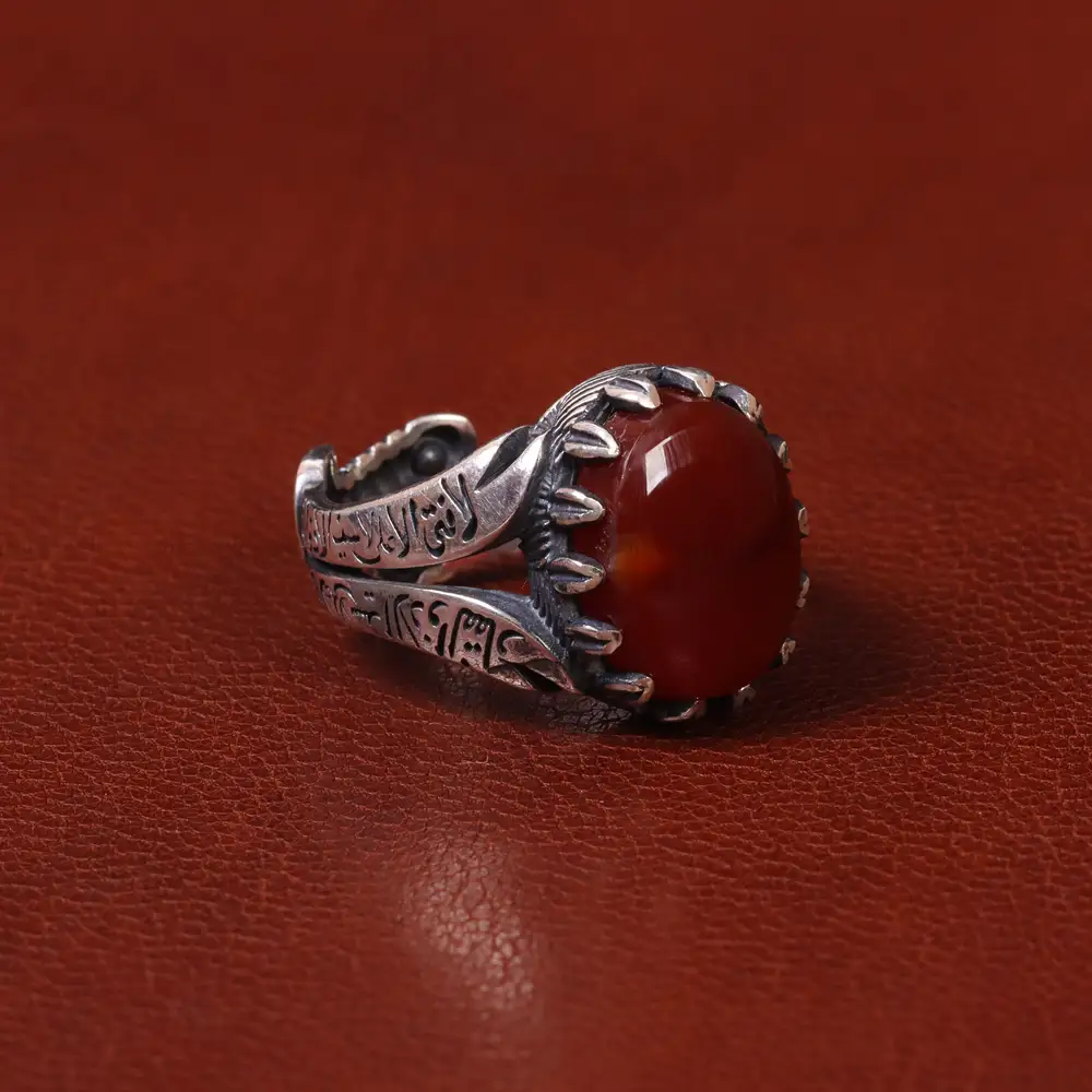 انگشتر عقیق مردانه کد 31028