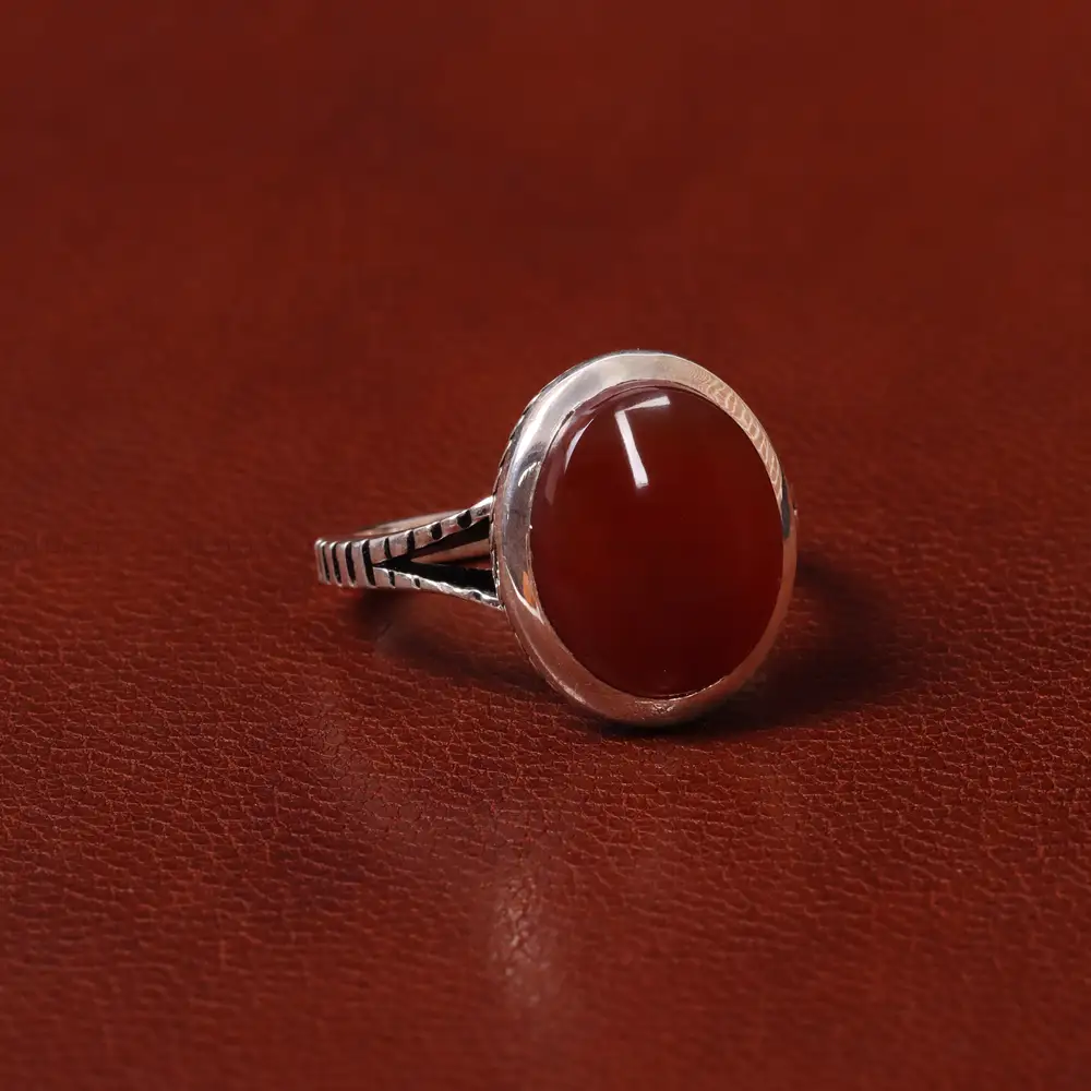 انگشتر عقیق مردانه کد 31044