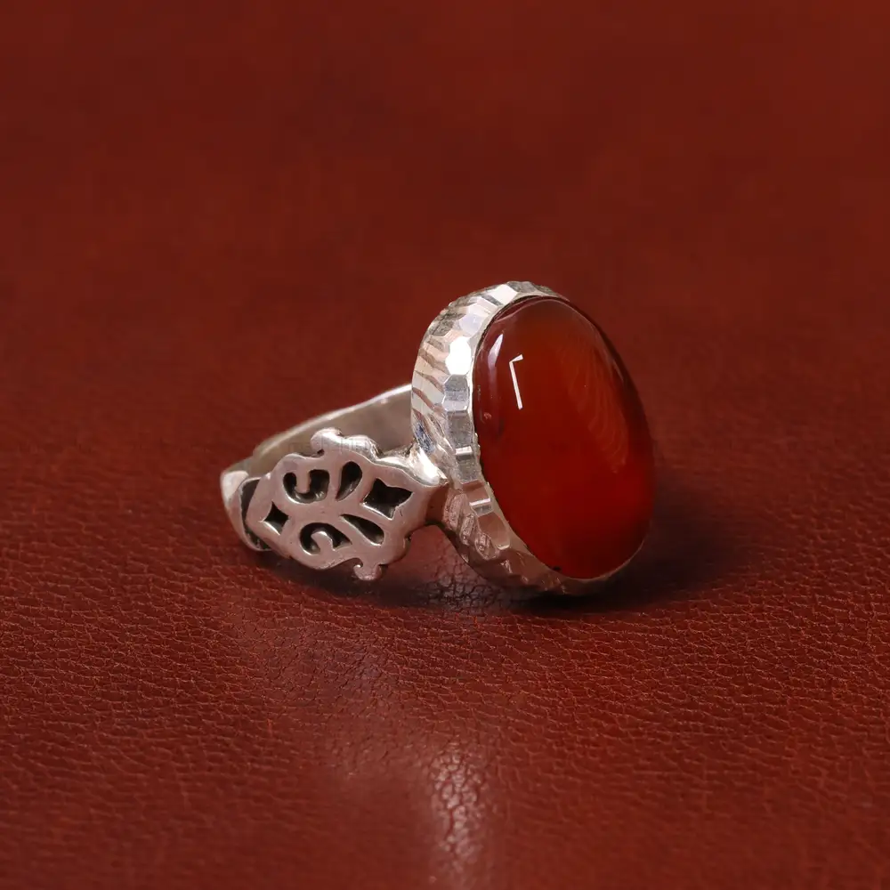 انگشتر عقیق مردانه کد 31048