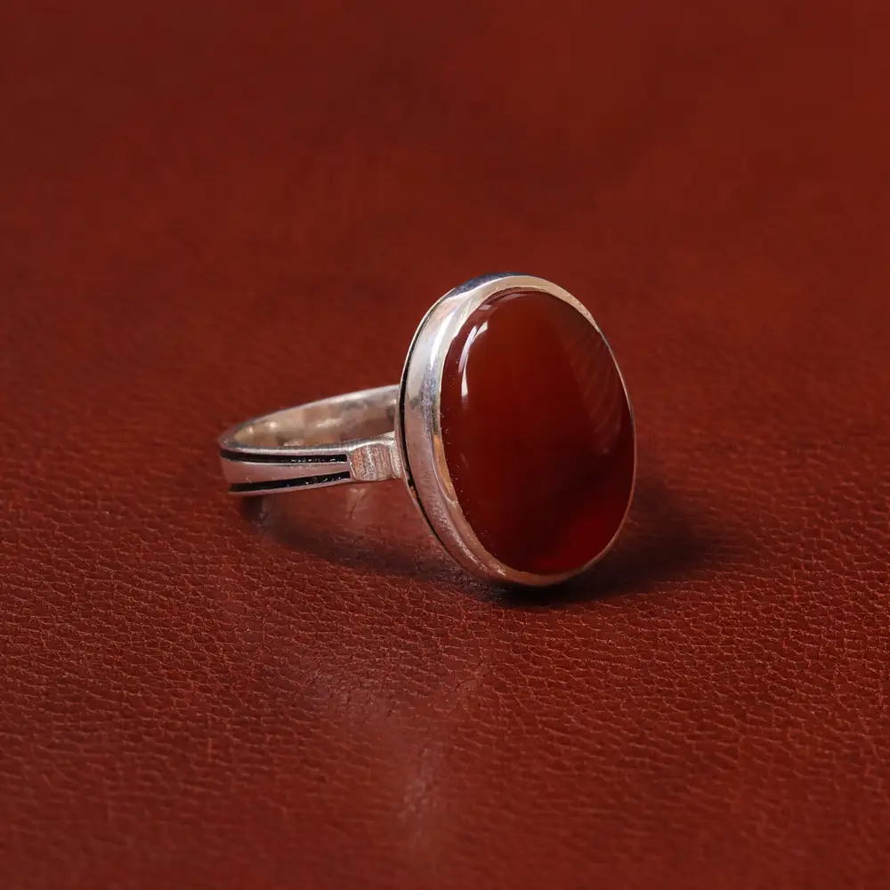 انگشتر عقیق مردانه کد 31049