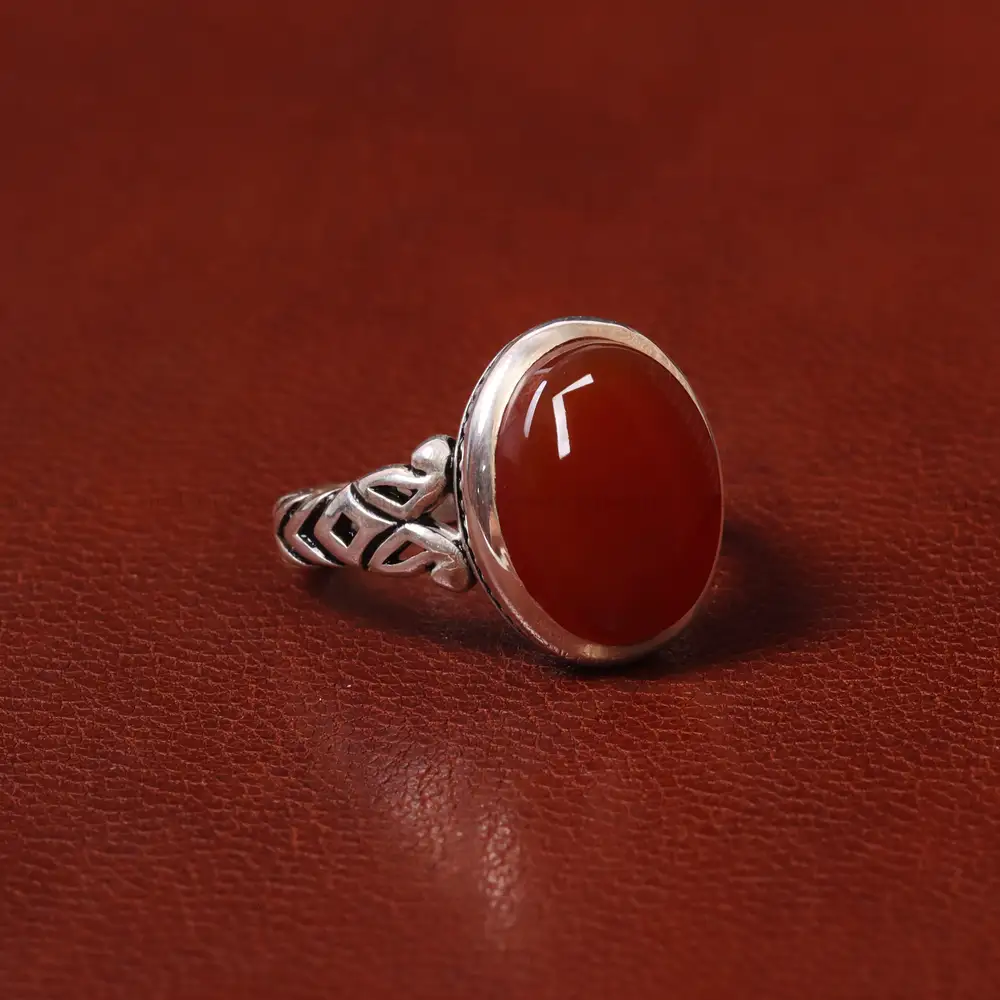 انگشتر عقیق مردانه کد 31051