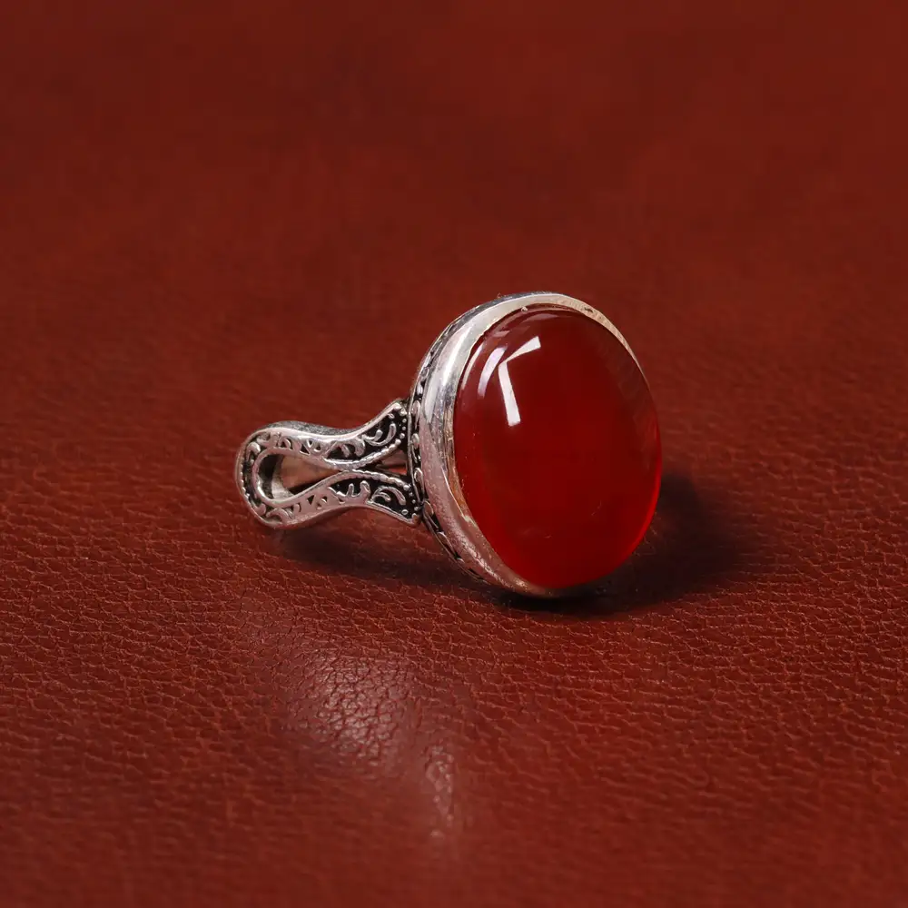 انگشتر عقیق مردانه کد 31052