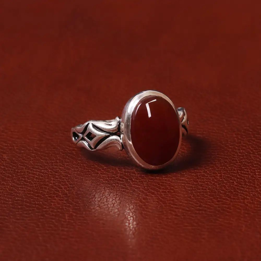 انگشتر عقیق مردانه کد 31061