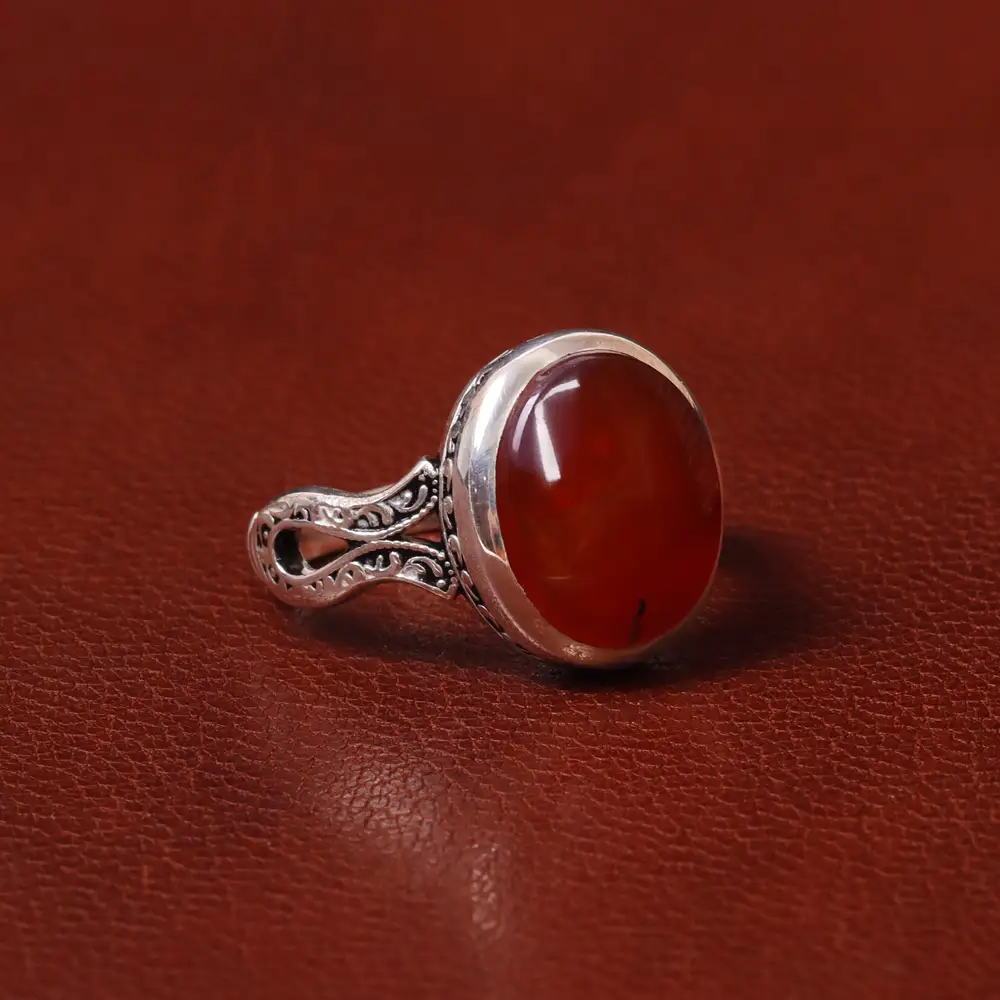 انگشتر عقیق مردانه کد 31062