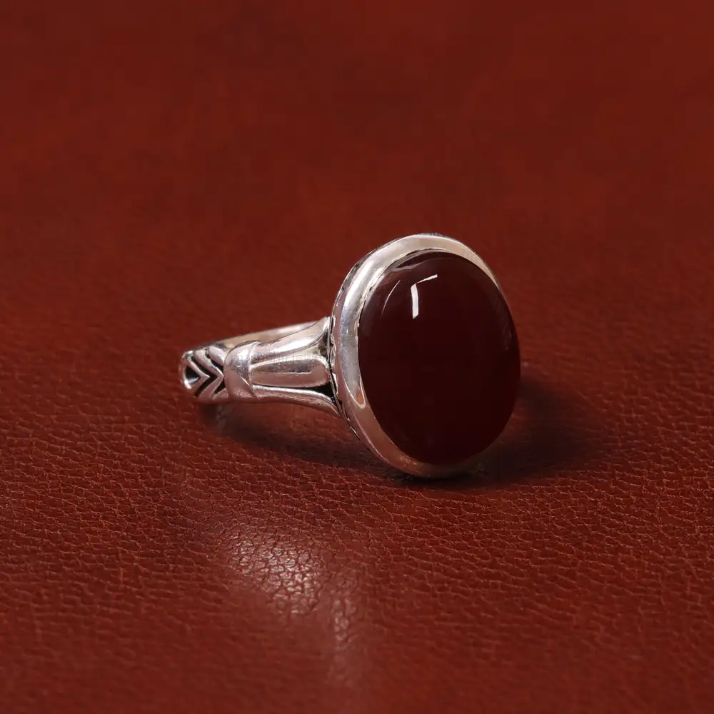 انگشتر عقیق مردانه کد 31063