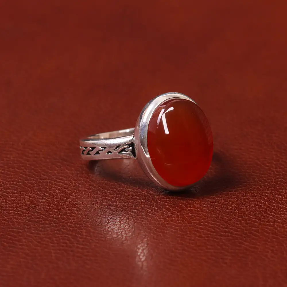 انگشتر عقیق مردانه کد 31066