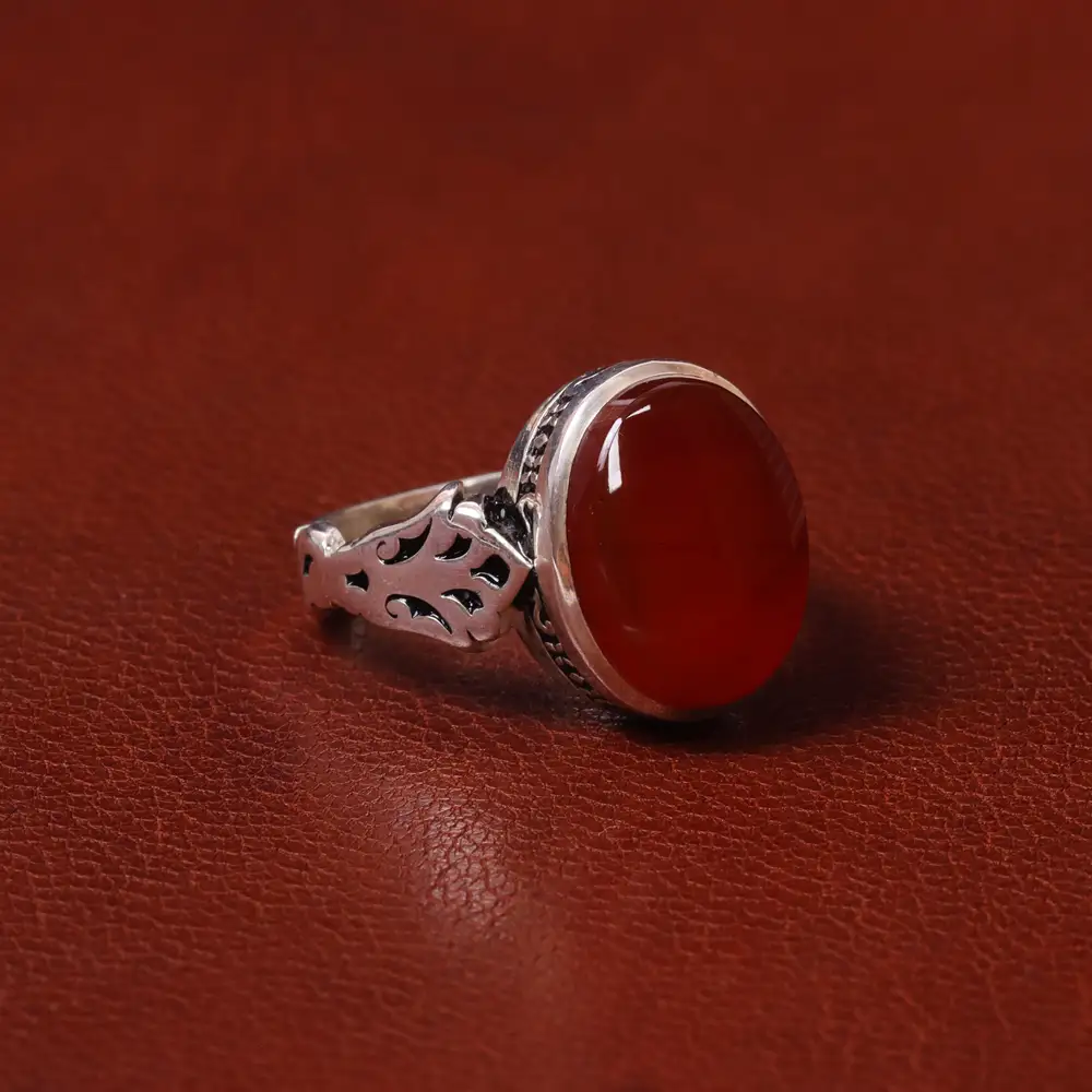 انگشتر عقیق مردانه کد 31070