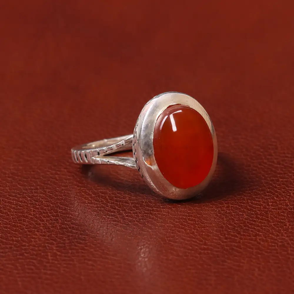 انگشتر عقیق مردانه کد 31077