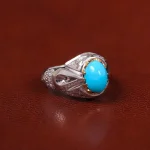 انگشتر فیروزه عجمی مردانه کد 31117