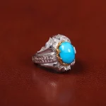 انگشتر فیروزه شجری مردانه کد 31132