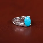 انگشتر فیروزه عجمی مردانه کد 31147