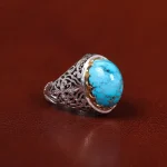 انگشتر فیروزه شجری مردانه کد 31151