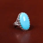 انگشتر فیروزه عجمی مردانه کد 31153