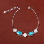 دستبند فیروزه زنانه کد 31164