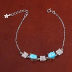 دستبند فیروزه زنانه کد 31166