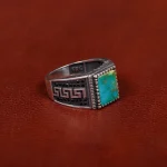 انگشتر فیروزه شجری مردانه کد 31187